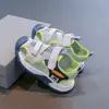 Sandalias Nezha para Niños Nuevas de Verano para Niños con Punta Cerrada de Malla Deportivas para Playa Sandalias de Velcro Antideslizantes para Niños