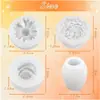 Flor de Peonía, Tulipán, Flor de Rosa, Vela Aromática de Margarita Molde de Silicona, Molde para Decoración de Pasteles de Fondant