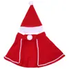 Ropa para Perros, Capa de Perro Osito para Cachorro, Sombrero, Vestido Rojo, Sombrero para Mascotas, Capa, Tela