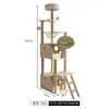 Marco de escalada para gatos transfronterizo para apartamentos pequeños, Rascador para gatos que ahorra espacio, Casa grande para gatos de nuevo estilo, Árbol para gatos de uso doméstico