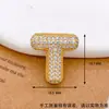 Colgante Letra Accesorios para Joyería DIY Venta Caliente Transfronteriza Cobre Incrustaciones de Circonita de Micro-Incrustación Accesorios de Moda de Gama Alta No Desvanecibles para Mujeres
