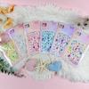 Adesivos de Diamante Borboleta Cor AB Cristal Acrílico Gema Adesivos Coloridos 3D Estéreo Decorativo Diamante Fundo Plano Adesivo Coração de Pêssego