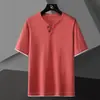 Camiseta de Verano para Hombre con Cuello en V y Manga Corta Transfronteriza Camisa Polo Moderna y Elegante Camiseta Interior para Hombre de Media Manga