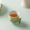 Conjunto de chá Kung Fu Ino Kiyomatsu pintado à mão em verde claro floral, um ótimo presente para feriados, para namoradas e amigas