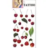 Pegatinas de Tatuaje de Cereza de Dibujos Animados Impermeables Femeninas de Larga Duración Estilo Ins Artificial Pegatinas de Tatuaje de Gama Alta Personalización