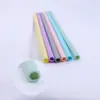 Canudos de Silicone Reutilizáveis Mais Vendidos no Exterior Conjunto Portátil Canudos de Silicone Dobráveis Canudos para Bebidas