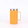 Taza de Acero Inoxidable de 24 oz con Asa de Doble Pared al Vacío para Oficina, Taza Térmica Portátil para Café, Creativa