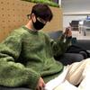 Estilo Coreano Estilo Preguiçoso Vestir Cor Sólida Casual Suéter Tricotado Masculino e Feminino Outono e Inverno Nova Moda Solto Casaco Que Combina com Tudo