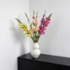 Toque suave flor de gladíolo artificial hidratante toque úmido haste única haste longa flor artificial arranjo de flores de casamento cena de fotografia decoração flor de gladíolo