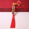Nó chinês Phnom Penh vermelho pequeno Tassel franja cobre dinheiro cabaça cinco imperadores dinheiro Jixiang carro decoração pingente pingente