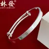 Pulsera de plata pura S999 para mujer Trébol estilo coreano para mujer simple estudiante fácil de combinar Pulsera fresca plata Mori pulsera plana