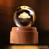 Luz Noturna de Planeta com Bola de Cristal Giratória Enfeites Criativos para Mesa Artesanato Feng Shui Presentes para Professores Novos Produtos Transfronteiriços