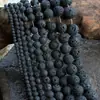 Pedra Vulcânica Natural Contas Soltas 4-6-8-10-12-14-16-18-20mm Contas Redondas de Pedra Vulcânica Acessórios DIY