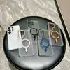 Transparente No Amarillea Magnética AplicABLE para Samsung S26Ultras Sencilla Tacto de Alta Gama S25Ultra Funda para Teléfono de Pareja