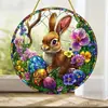 Decoración de Huevo de Pascua de Conejito Lindo Acrílico Transfronterizo Adorno Plano de Acrílico para Colgar en Coche Colgante de Bolso Manualidad para Colgar