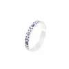Pulsera de Plata de Ley 9999 Pura para Mujer con Peonía Esmaltada, Pulsera de Plata con Escritura de Porcelana Azul y Blanca Flor de Loto Abierta, Nuevo Estilo Chino