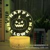 Lámpara de escritorio LED 3D con luz nocturna de Halloween transfronteriza, adornos creativos de calabaza, decoración navideña acrílica para niños