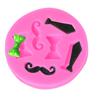 Molde de silicona para pajarita de barba, molde para pastel de fondant, molde para decoración de chocolate