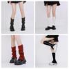 Calcetines Jk calcetines de punto calcetines apilados mujer gris marrón cremallera y2k subcultura primavera y verano juego de pantorrilla al por mayor