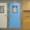 Fabricante Personalizado Porta Limpa de Aço Canal de Oficina Sem Poeira Porta de Purificação Selada Laboratório Hospital Porta de Aço de Abertura Única