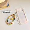 Lindo Oso Hamburguesa de Dibujos Animados Cadena de Lanyard para Teléfono Móvil Joyería Pulsera Corta de Cadena Cadena Colgante para Auriculares para Mujeres