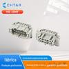 Conector Retangular Robusto Transfronteiriço Industrial à Prova d'Água Hot Runner Plugue Soquete de Aviação Núcleo He 1 Núcleo Soquete He-10Mf