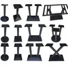 Patas de Mesa, Patas de Mesa de Barra de Acero Inoxidable, Base de Hierro Fundido, Soporte Metálico de Hierro Forjado para Mesa de Comedor, Patas Redondas para Mesa de Té, Marco de Mesa