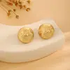 Europa e Estados Unidos Transfronteiriços Personalidade Metal Vento Amor Borboleta Flor Brincos Femininos Sentido Exagerado Textura Plissada Joia de Orelha
