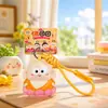 Llavero colgante de Buda de cuero genuino para mujer, estilo de Buda de dibujos animados lindo, accesorio de bolso de cuero que trae fortuna, regalo pequeño