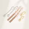 Pendientes de Hebilla de Seguridad de Plata de Ley 925 Accesorios DIY Jade Cera de Abejas Ámbar Pendientes Soporte Vacío Soporte para Oreja Clavo de Oreja Soporte Vacío