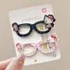 Serie de pato clip de Kitty de Sanrio un par de accesorios de acrílico de dibujos animados material hecho a mano para bricolaje tocado zapatos combinación de flores