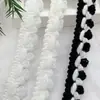 Borde de Hongo de 2 cm Negro y Blanco Lana Trenzada Encaje Pequeño Fragante Cinta de Encaje para Manualidades Accesorios de Ropa Borde de Ropa Tapeta Puños