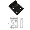 Huayi Mingtong Interruptor de Hebilla de Riel DIN35mm Hebilla de Sujeción Soporte de Montaje Aleación de Aluminio Base Negra y Blanca