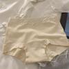 Desejo Puro Estilo Ballet Fofo Doce Sexy Algodão Roupa Íntima Feminina Cintura Média Calcinha Fio Dental Alongada entrepernas Bacteriostática