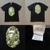 Marca da moda atacado transfronteiriço para comércio exterior Amazon: camiseta de manga curta tubarão de alta resistência, camiseta cabeça de macaco BAPE