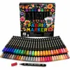 Marcadores de tela para textiles de 48 colores, bolígrafos para pintar ropa, bolígrafos para pintar a mano DIY, juego de bolígrafos para graffiti en camisetas, lienzos, zapatos y ropa