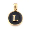 Collar con colgante de acero de titanio DIY de 26 letras inglesas de venta caliente, cadena redonda para clavícula para mujer, accesorios de joyería de acero inoxidable al por mayor