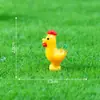 Paisaje en miniatura con adorables animales de granja, una figura grande de gallo de resina, decoración DIY de escena de granja y figuritas en miniatura