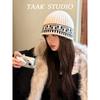 Gorro de Punto Pullover de Marca de Moda para Bloggers Ins para Niños Otoño e Invierno Estilo Coreano Cara Visible Gorro Pequeño de Lana Cálido Gorro de Cubo