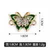 Pingente duplo de borboleta com gota de óleo cravejado de diamantes pode ser combinado para vendas transfronteiriças. Acessórios de pingente para pulseiras e colares, DIY, direto do fabricante