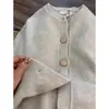 Cardigã de Malha com Gola Redonda e Botão Pequeno Dourado para Mulheres, Jaqueta Top Estilo Coreano, Top Jovem Macio e Relaxado Primavera 2026