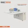 Mesa moderna para funcionários de escritório, mesa simples para dois ou quatro pessoas, estação de trabalho com divisórias, combinação de mesa e cadeira de escritório para computador