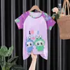 Conjunto de Pijama de Verão Novo para Meninas 2025 Manga Curta Fino Estilo Princesa Meninas Crianças Grandes Roupas de Casa Infantis para Vestuário Exterior
