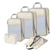 Conjunto de sacos de compressão para viagem, exclusivo para vendas transfronteiriças, apresenta um design de malha branca para visibilidade e pode ser livremente combinado e personalizado.