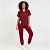 Uniforme cirúrgico médico de comércio exterior, respirável e não abafante, conjunto de duas peças para equipe médica de hospital e clínica direto da fábrica