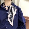 Bufanda de seda para mujer, sencilla, geométrica, larga y estrecha, con cinta decorativa para camisa, venta al por mayor, nueva primavera
