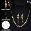 Conjunto de Duas Peças de Colar e Brincos de Cristal Zircônia Coloridos Inspirados em Design, Estilo Festivo, Conjunto de Joias Fresco e Versátil para Vendas Transfronteiriças