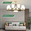 Nuevo Candelabro Chino Luz Principal para Sala de Estar Estilo Chino Lujo Ligero Hogar Dormitorio Villa Iluminación LED Comedor Candelabro de Cobre