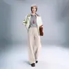 0142 Calça de Inverno Feminina Grossa Elástica na Cintura Slim-Fit, Forrada com Lã e Fleece de Seda Amora, Modeladora, Quente, Casual