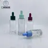 Em estoque 10ml-30ml frasco de óleo essencial de fundo grosso frasco de líquido de essência frasco de vidro redondo reto para transporte de viagem frasco sub-embalagem de cosméticos